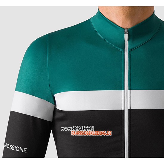 La Passione Langarmtrikot 2019 und Lange Tragerhose Grun Wei Shwarz